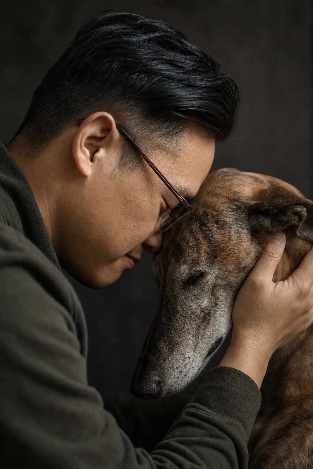 Forehead to forehead sample portrait