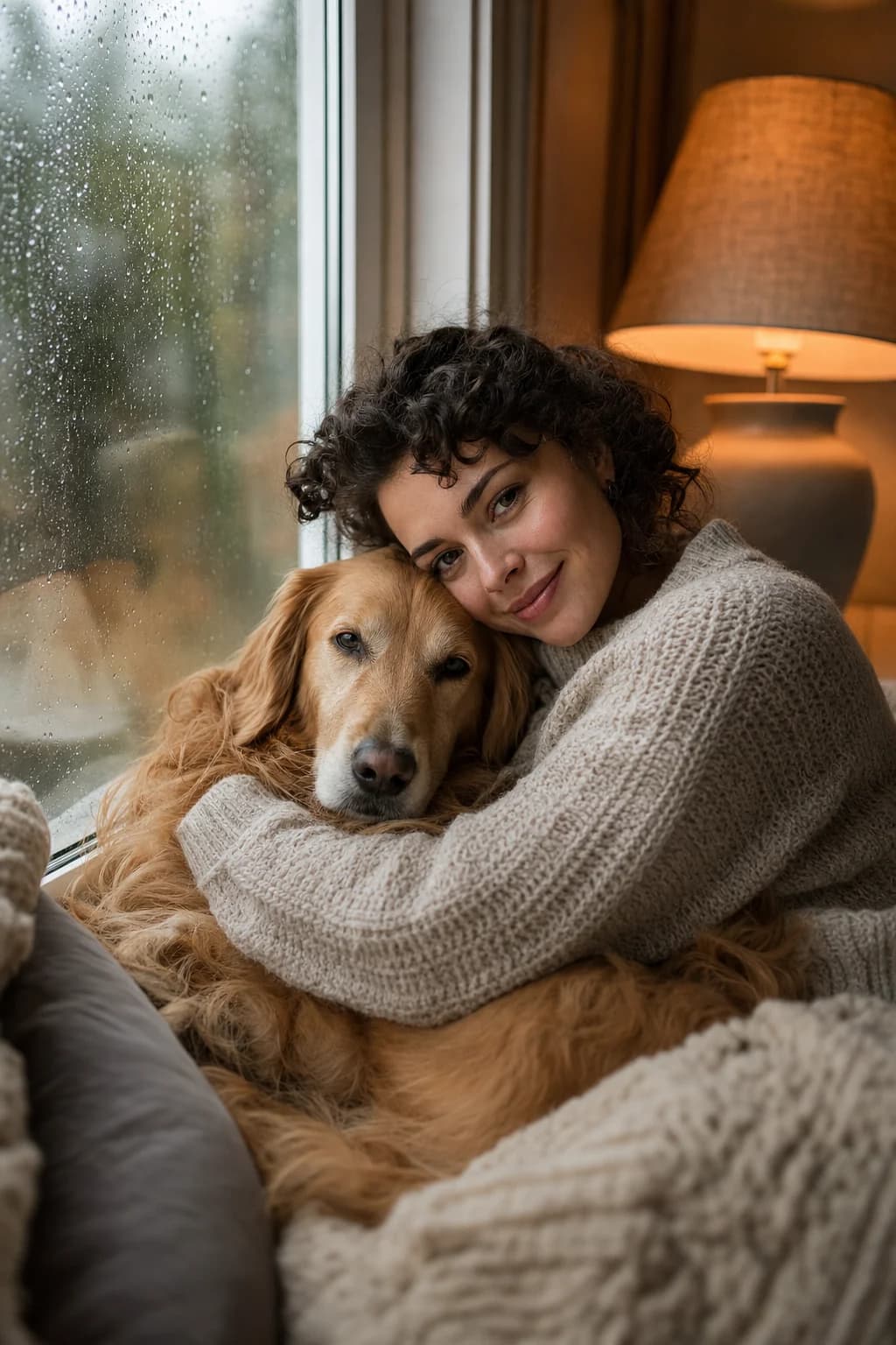 Rainy window seat sample portrait